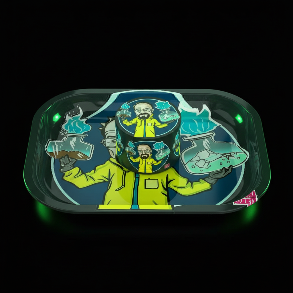 Breaking Bad Rolling Tray with cartoon artwork