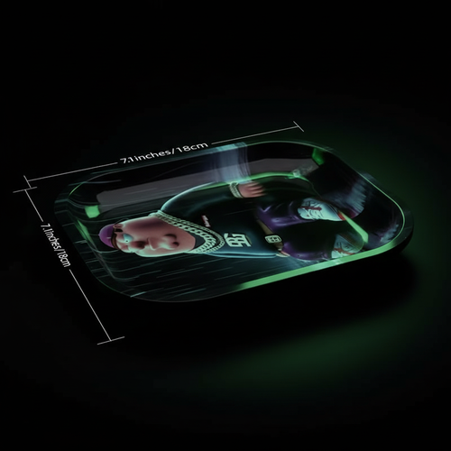 Peter Griffin Rolling Tray with measurements